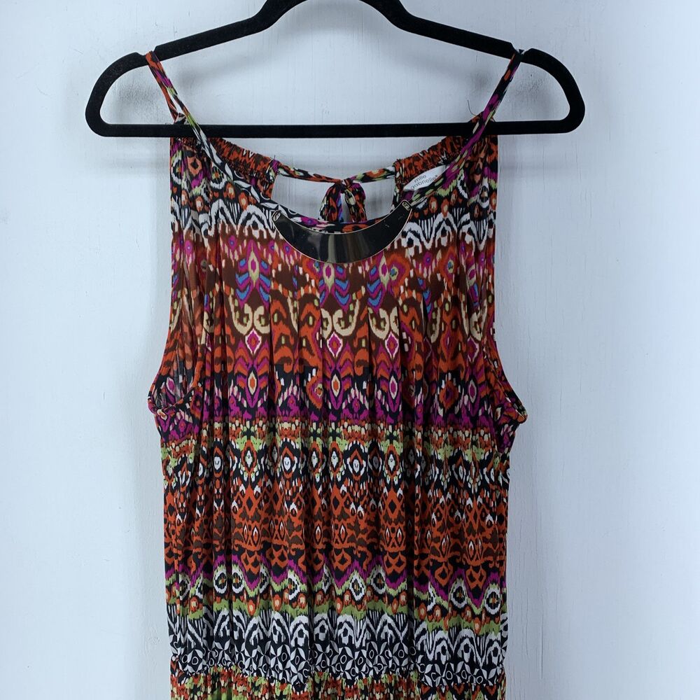 Mlle Gabrielle Womens 2X Jumpsuit Artsy Multicolor Funky Unique Boho Wide Leg - Picture 2 of 8